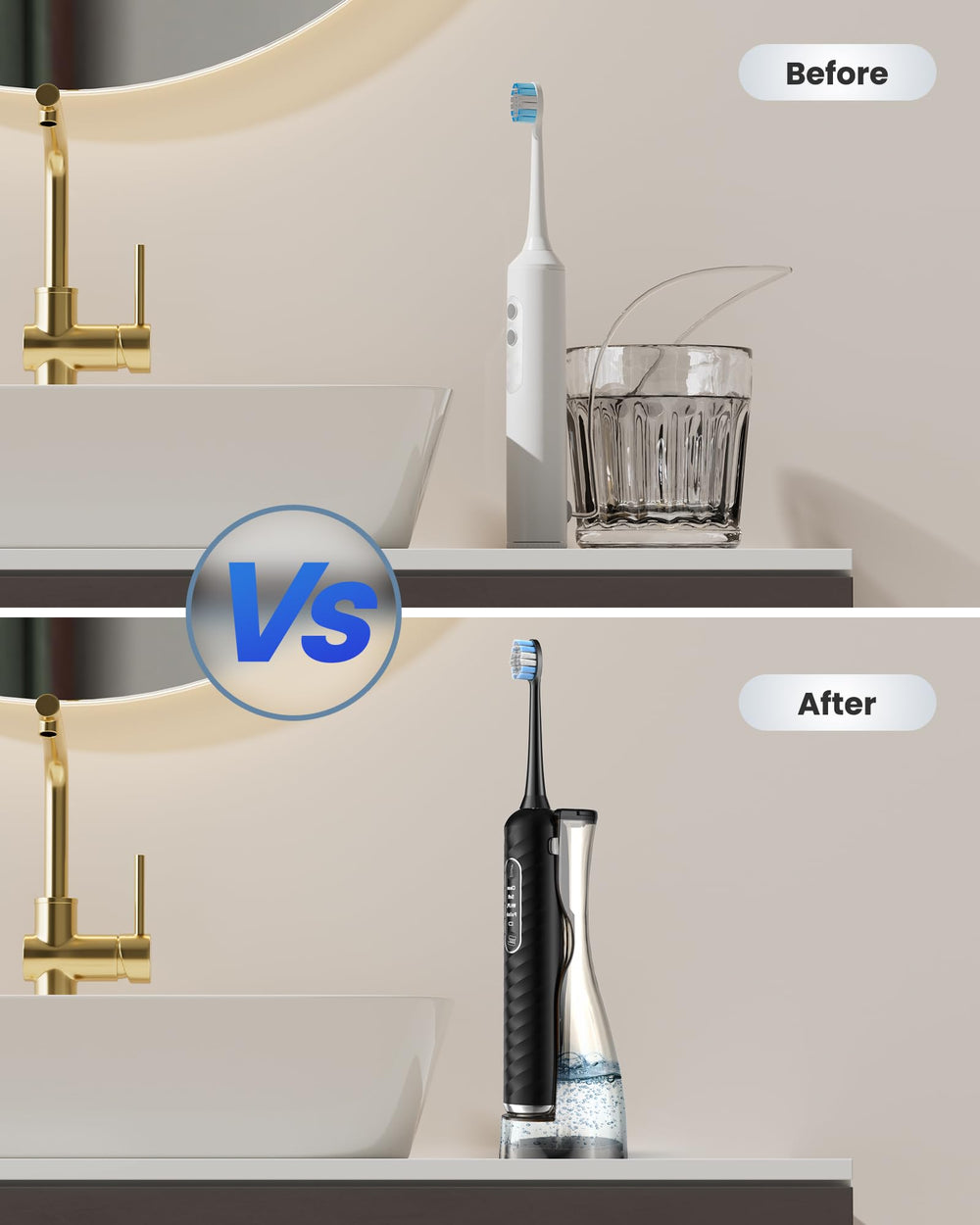 Water flosser accessory water tank - UNINGOPI (black)