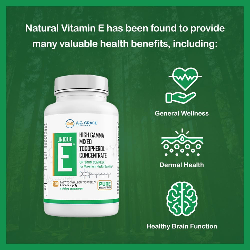 Close-up of vitamin E soft gel capsules