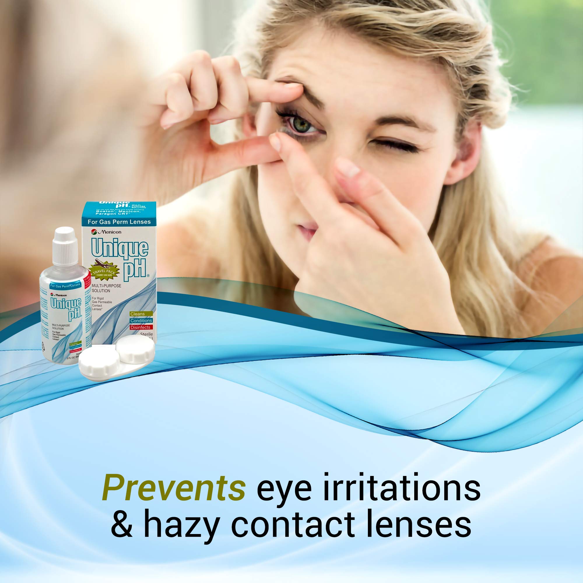 On-the-go care with Unique pH for RGP lenses
