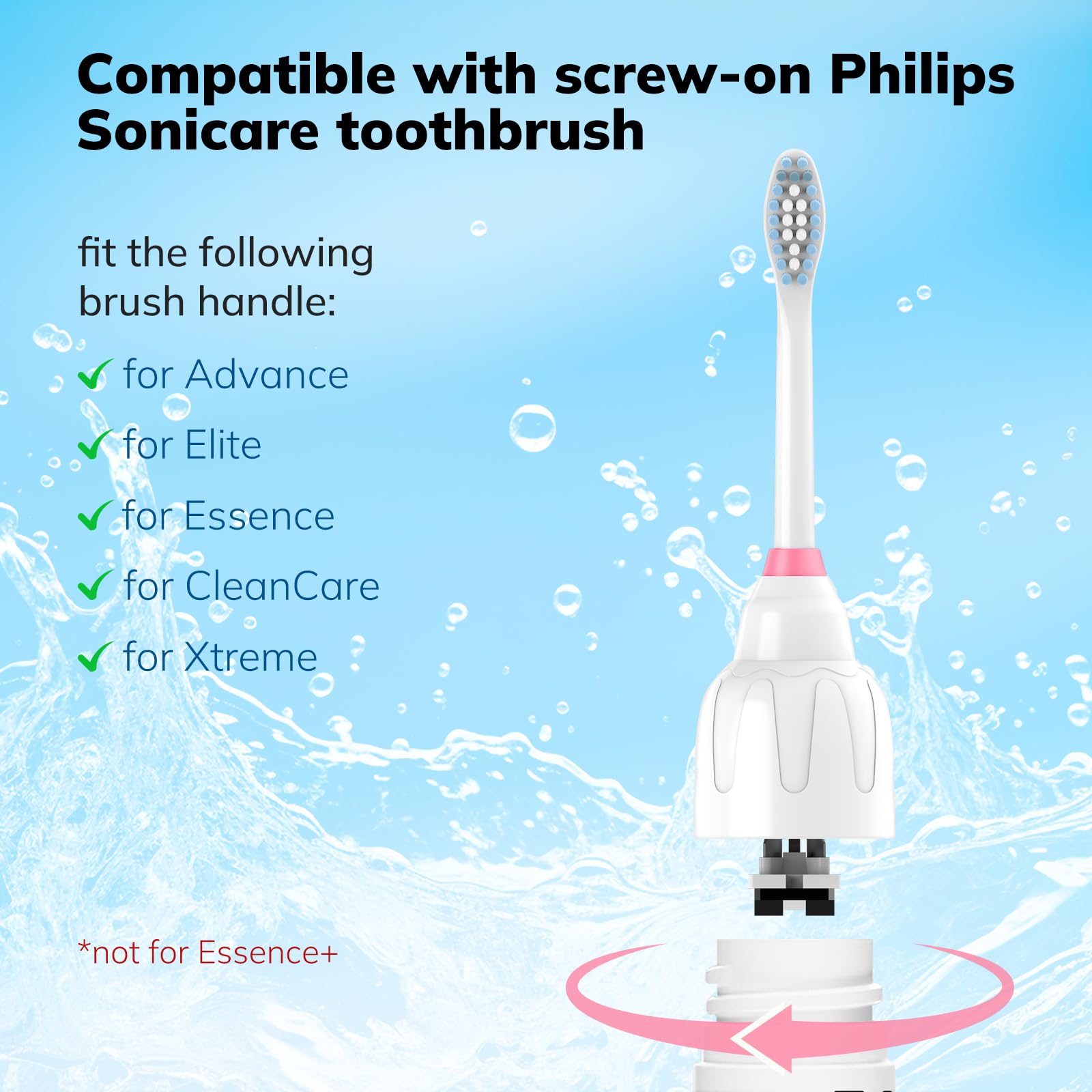 Graphic illustrating universal compatibility with multiple Sonicare models