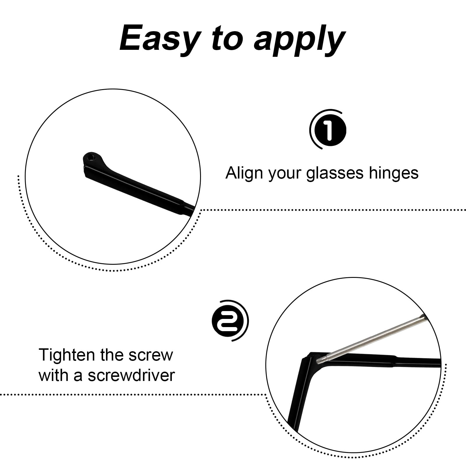 Universal fit for square, round, and cat-eye frames