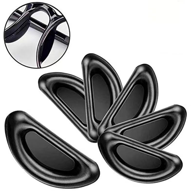Nose pads compatible with plastic, flat optical, and sunglasses frames