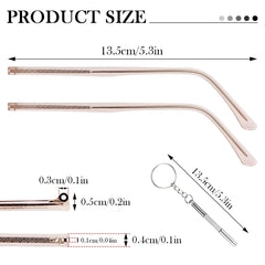 Universal metal eyeglass temple arm compatible with most frames