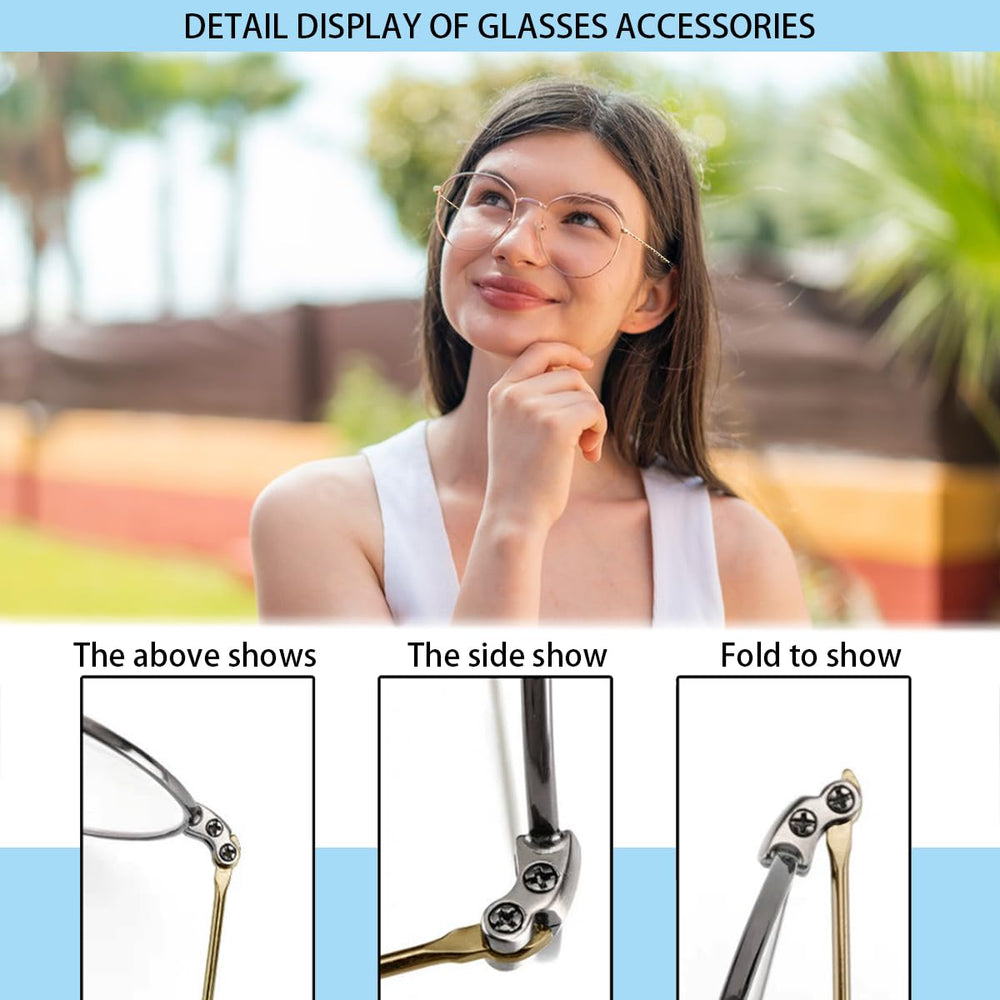 Gold replacement temple for eyeglass frames - side view