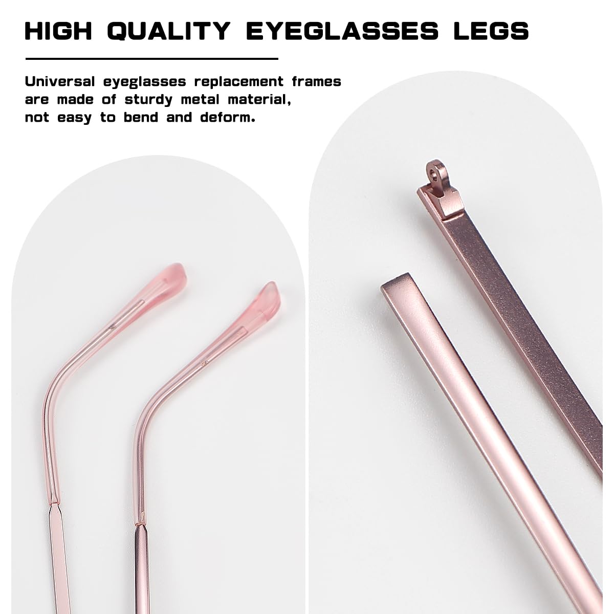 Universal sunglasses arm replacement in metal