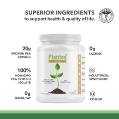 Unjury Planted protein shake in glass demonstrates quick, smooth mixing.