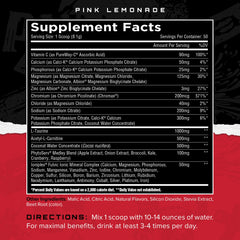 Unmatched Electrashred phyto-serv ingredients showcased for vitality support during workouts.