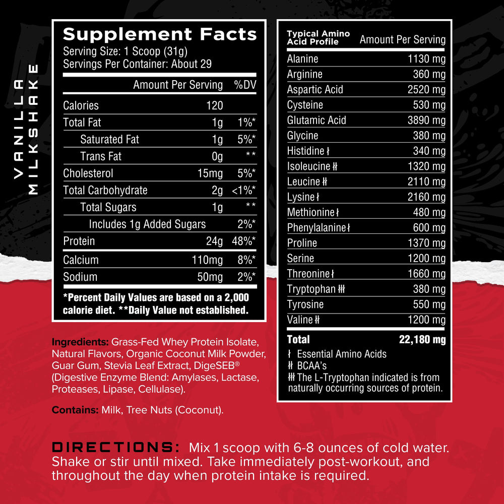 Whey protein isolate from grass-fed cows in the United Kingdom