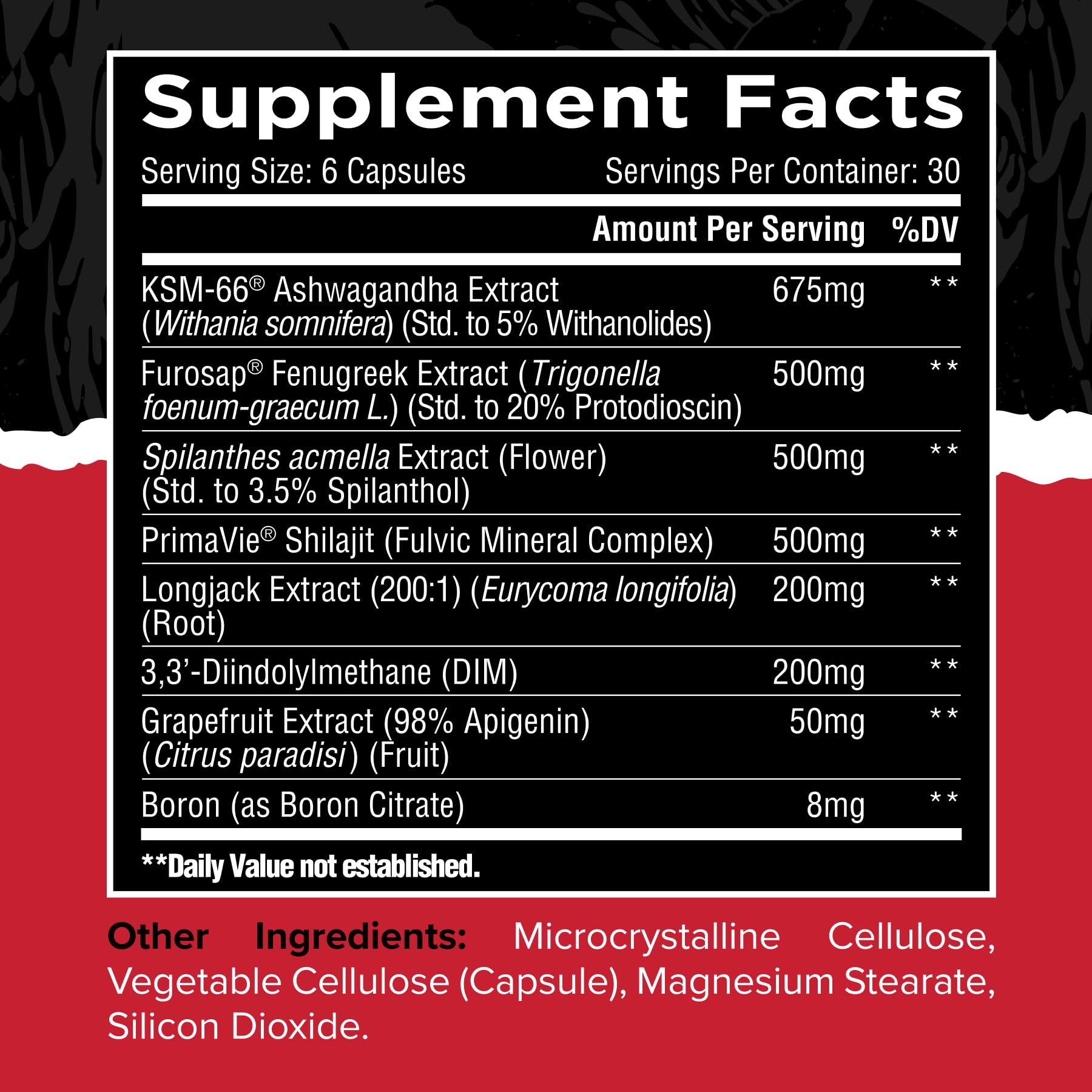 KSM-66 Ashwagandha and Tongkat Ali ingredients