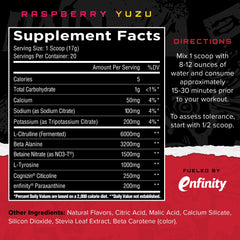 Unmatched Outlier betaine nitrate ingredient shown for potential nitric oxide support.