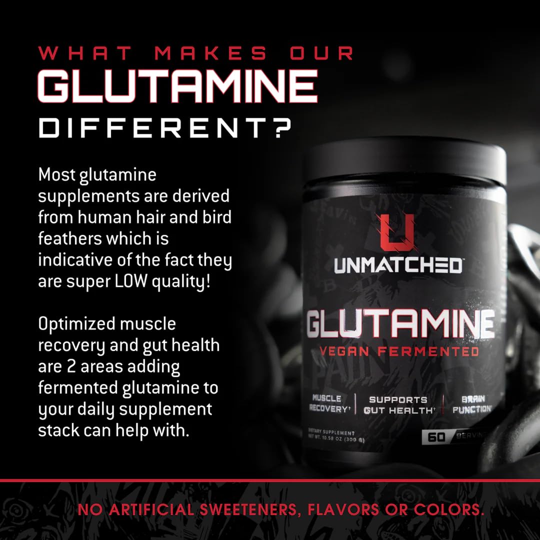 All-natural allergen-free glutamine ingredients label