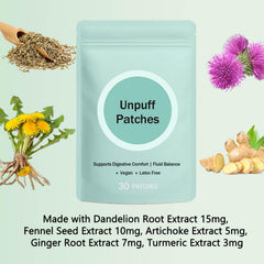 Botanicals included: dandelion, fennel, artichoke, ginger, turmeric