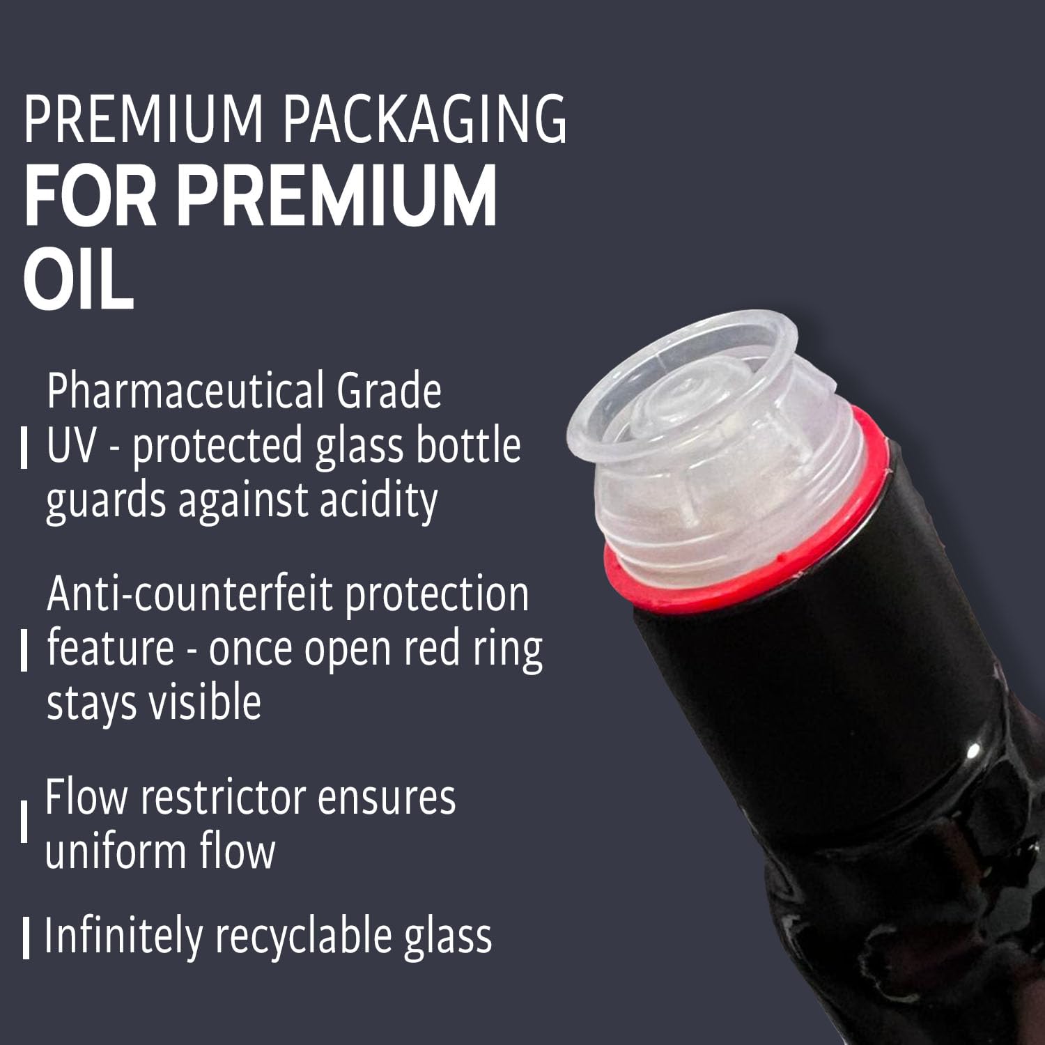 Unrefined black seed oil bottle, gluten-free