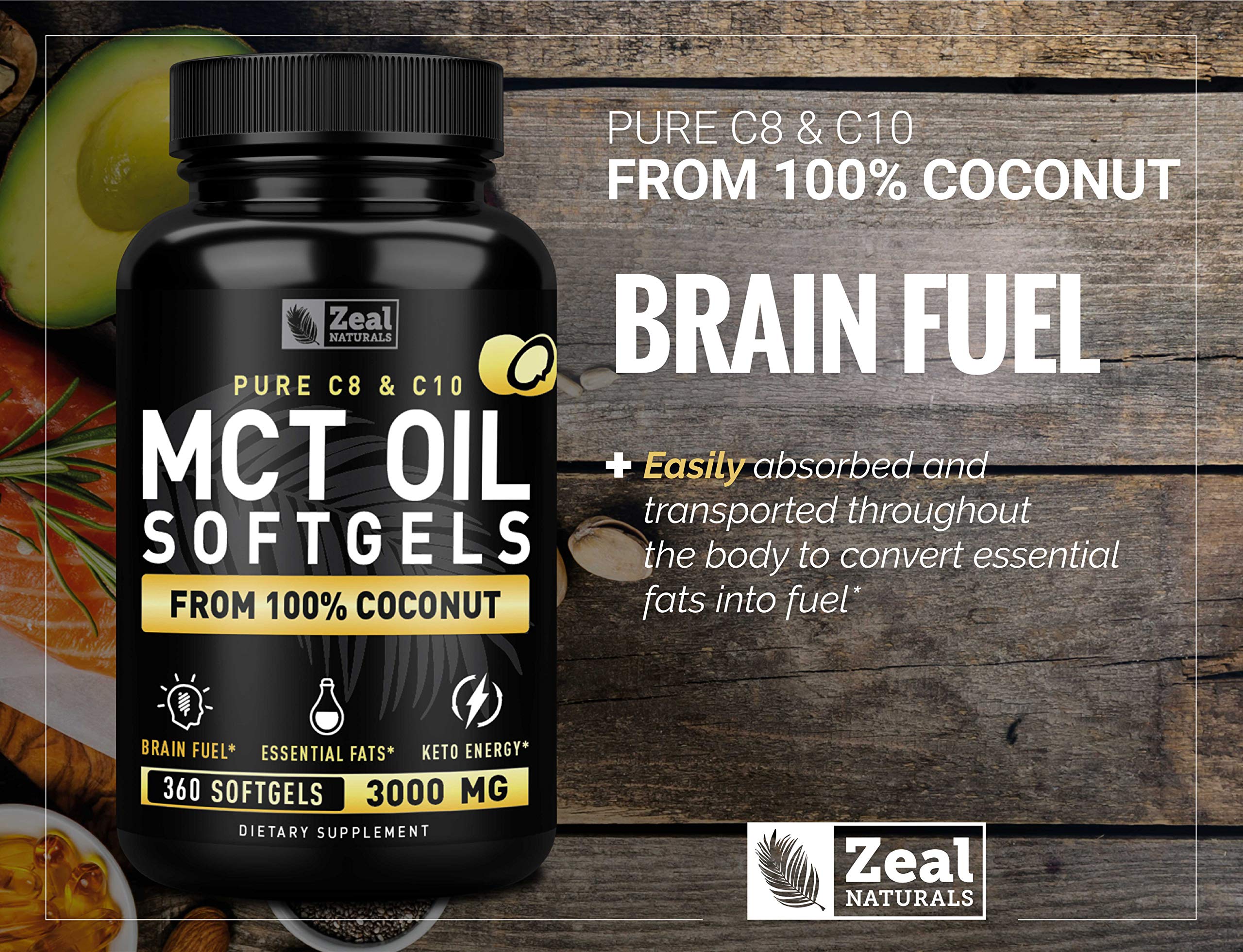 Unrefined virgin coconut oil source for MCT capsules