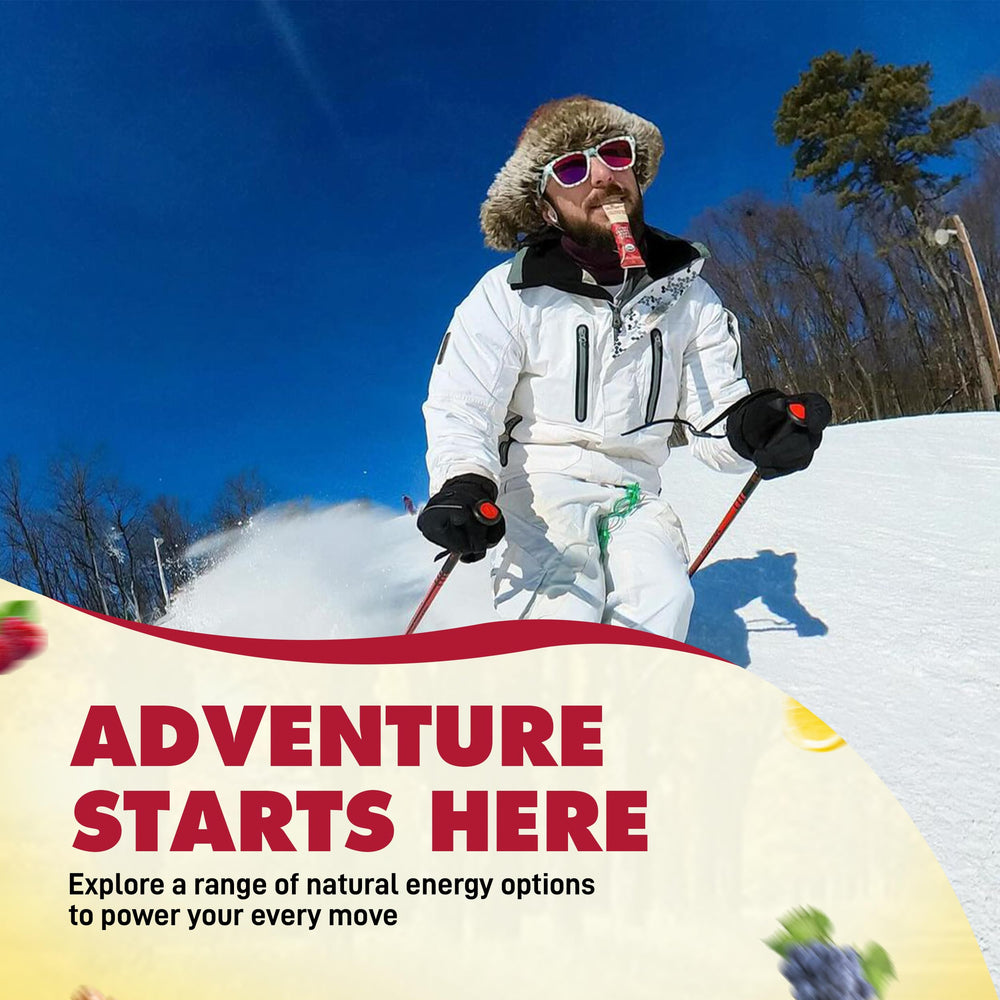 Untapped maple syrup packets highlighting all-natural energy