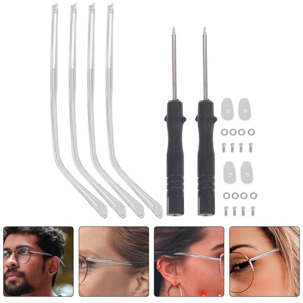 Temples and arms components for universal glasses
