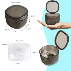 Integrated rinsing basket inside the denture box