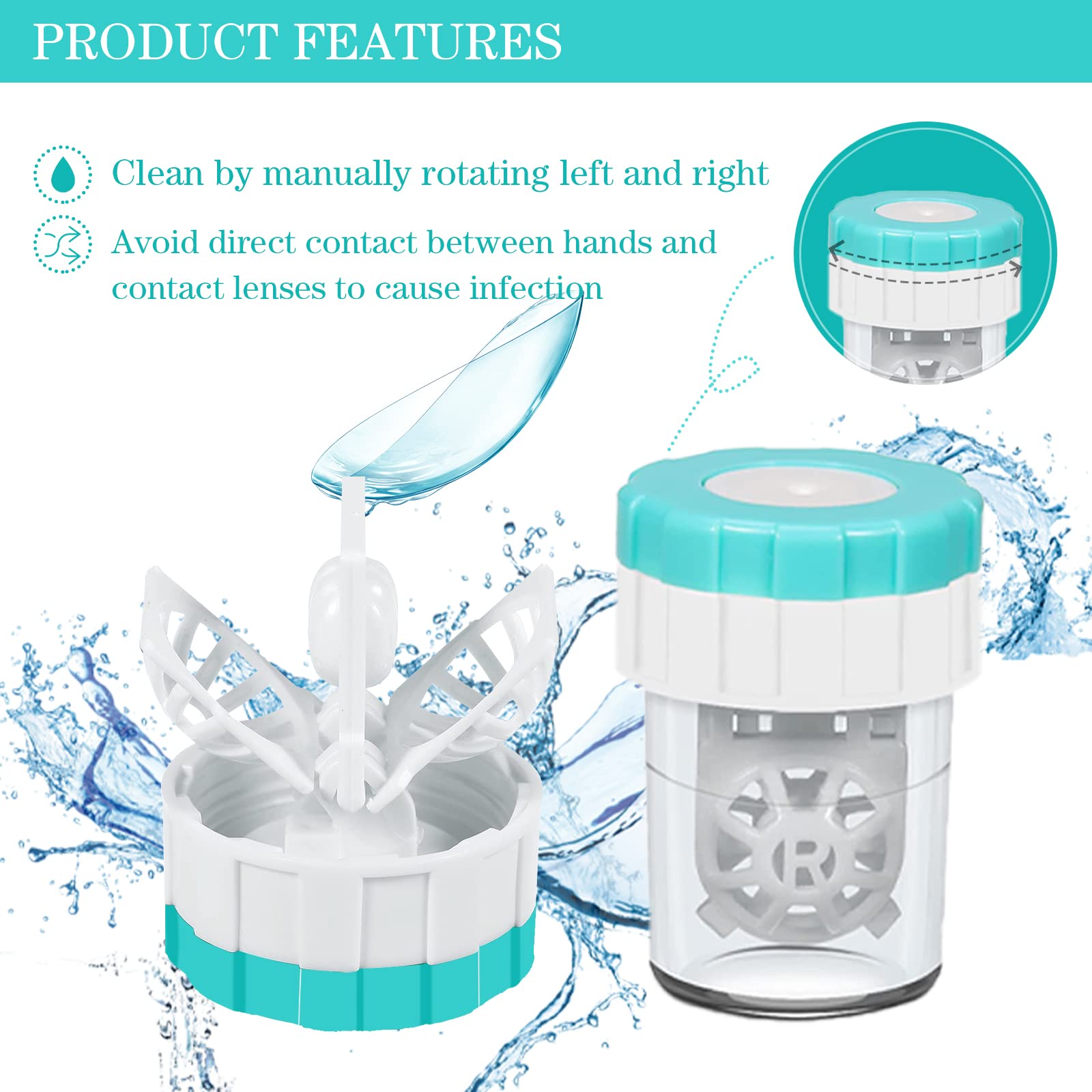 Two-pack UpaClaire contact lens cleaners