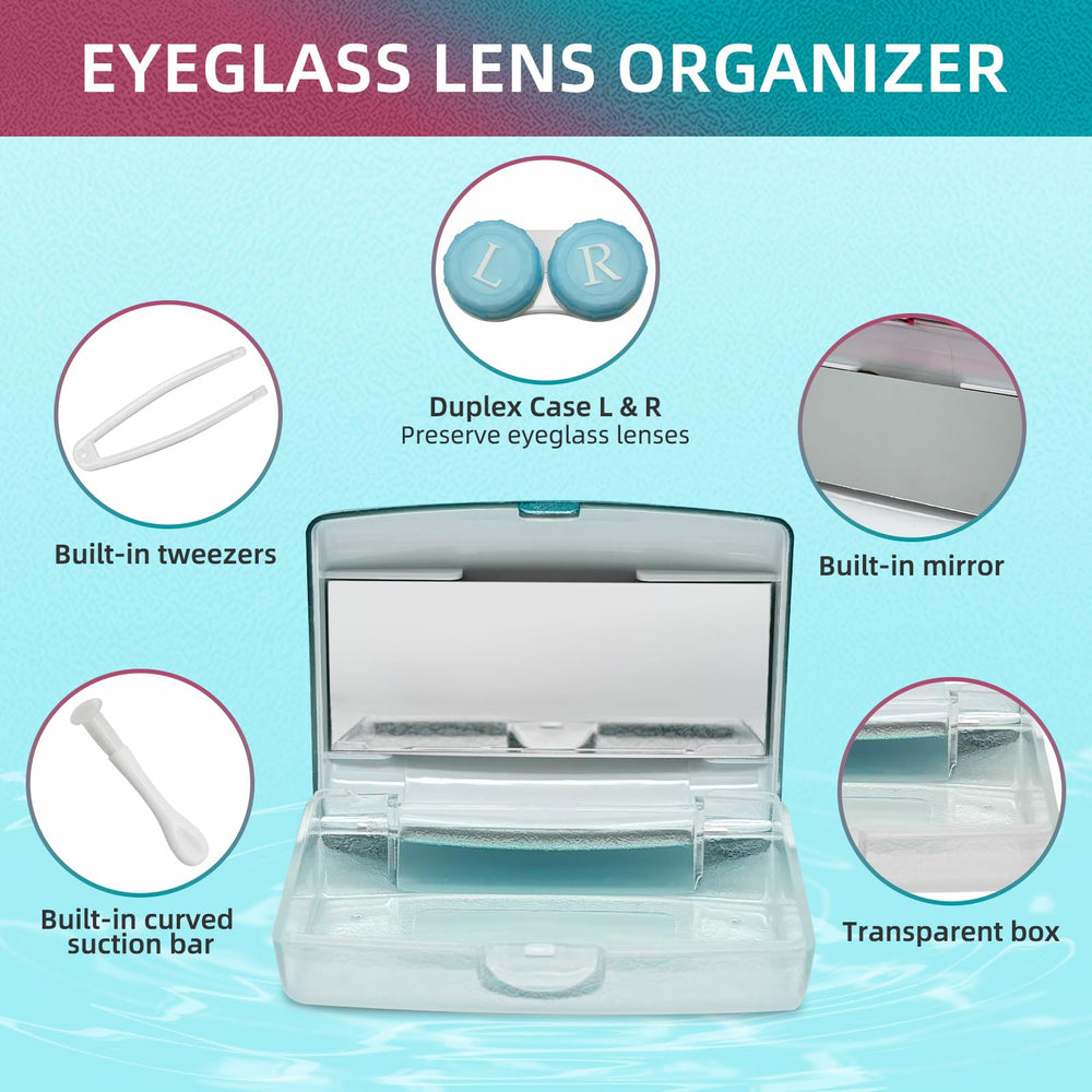 Duplex contact lens cases included in the UpaClaire travel kit