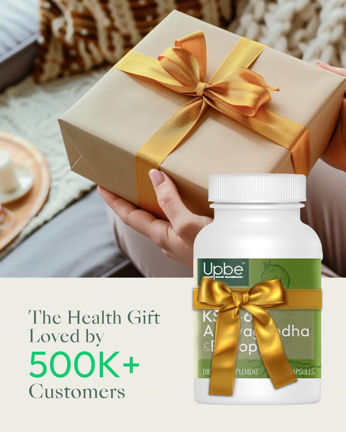 Gift-ready wellness package of Upbe Ashwagandha