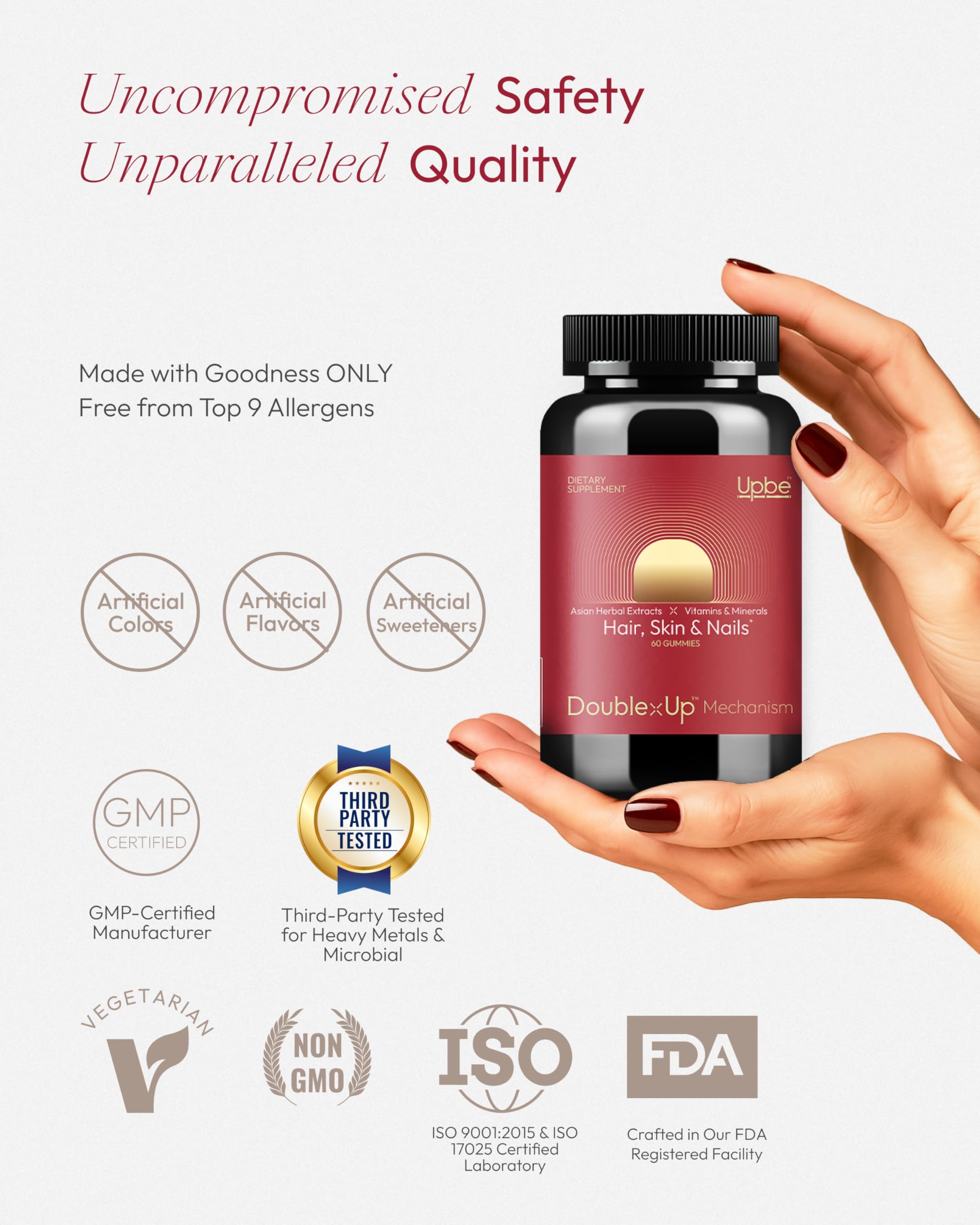 Vegan, gluten-free, non-GMO gummy formula