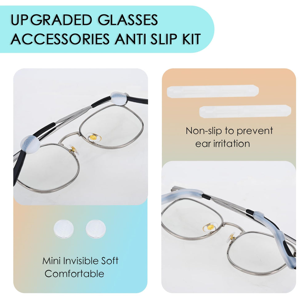 Non-slip ear cushions and sleeves for eyeglass legs
