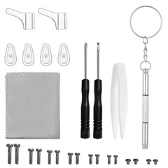 Upgraded magnetic eyeglass repair tool kit with screws and tools