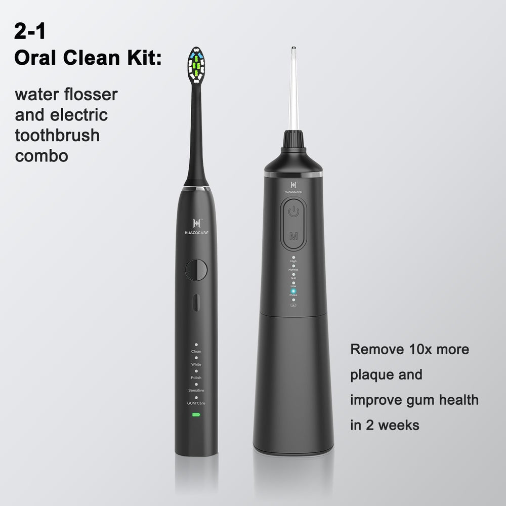 Another angle of the 2-in-1 oral care kit