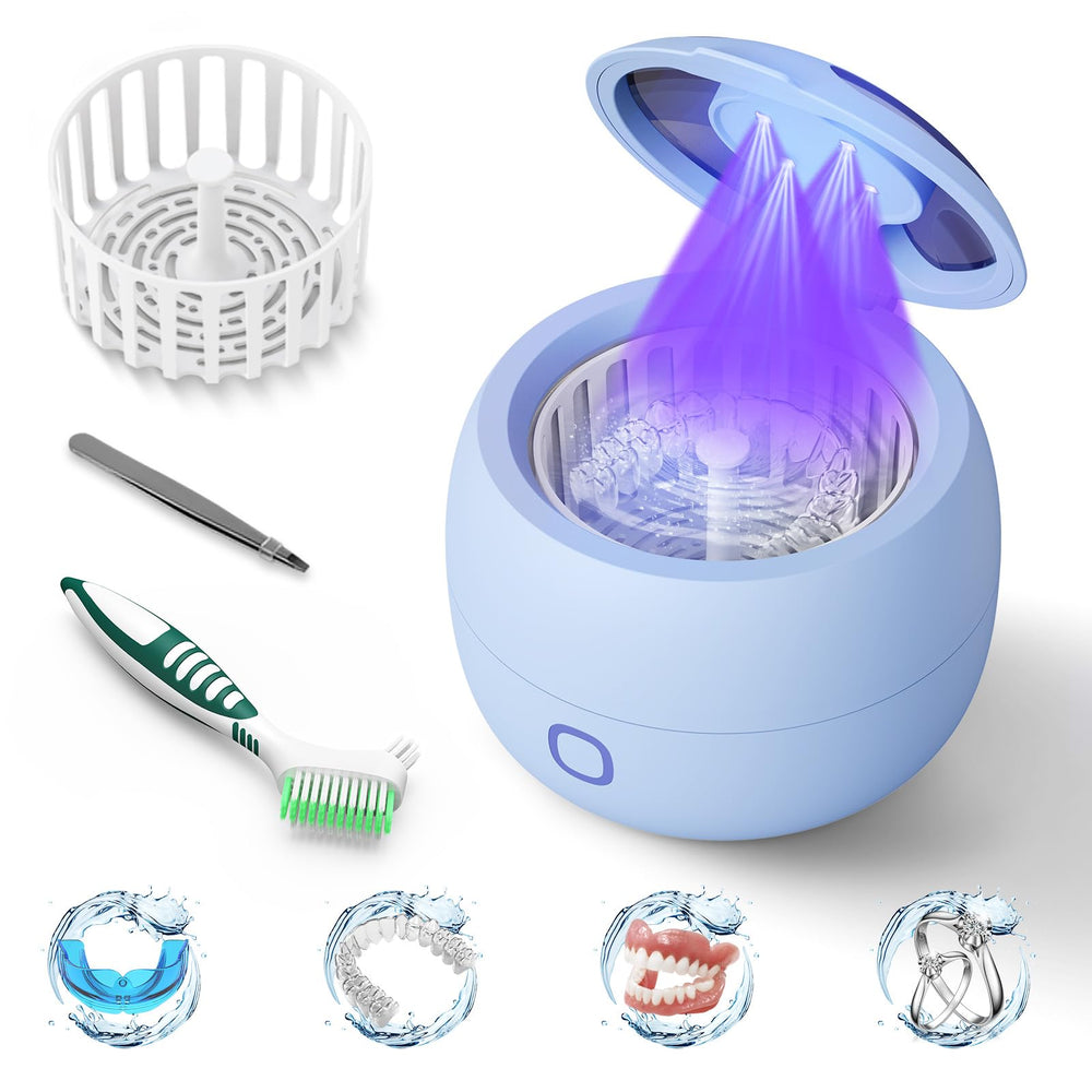 Upgraded Ultrasonic Retainer Cleaner with 200ml cleaning pod