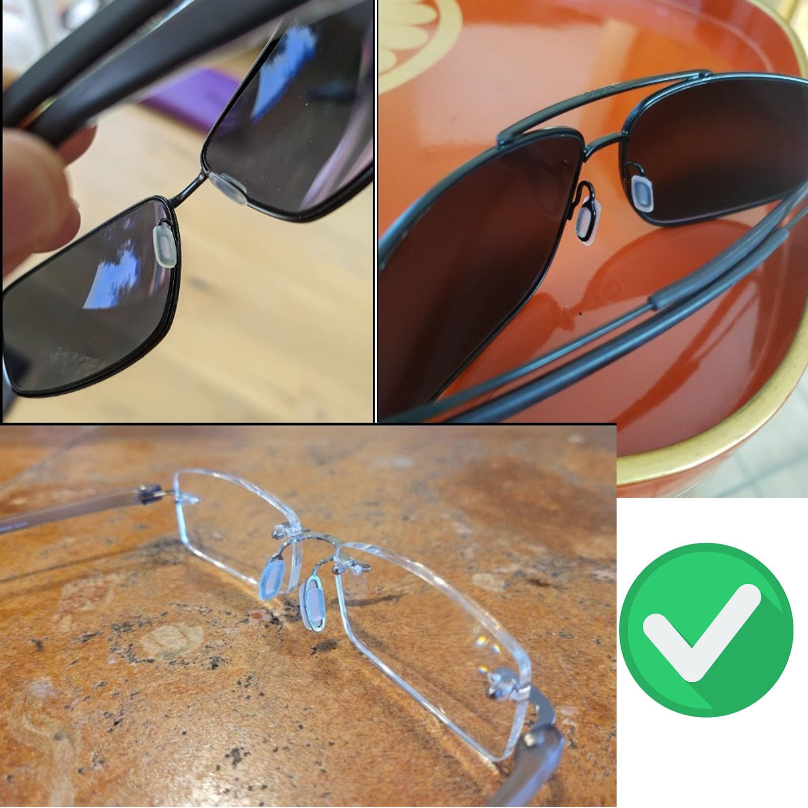 Ultra-lightweight silicone nose pad, 0.1 g per pad