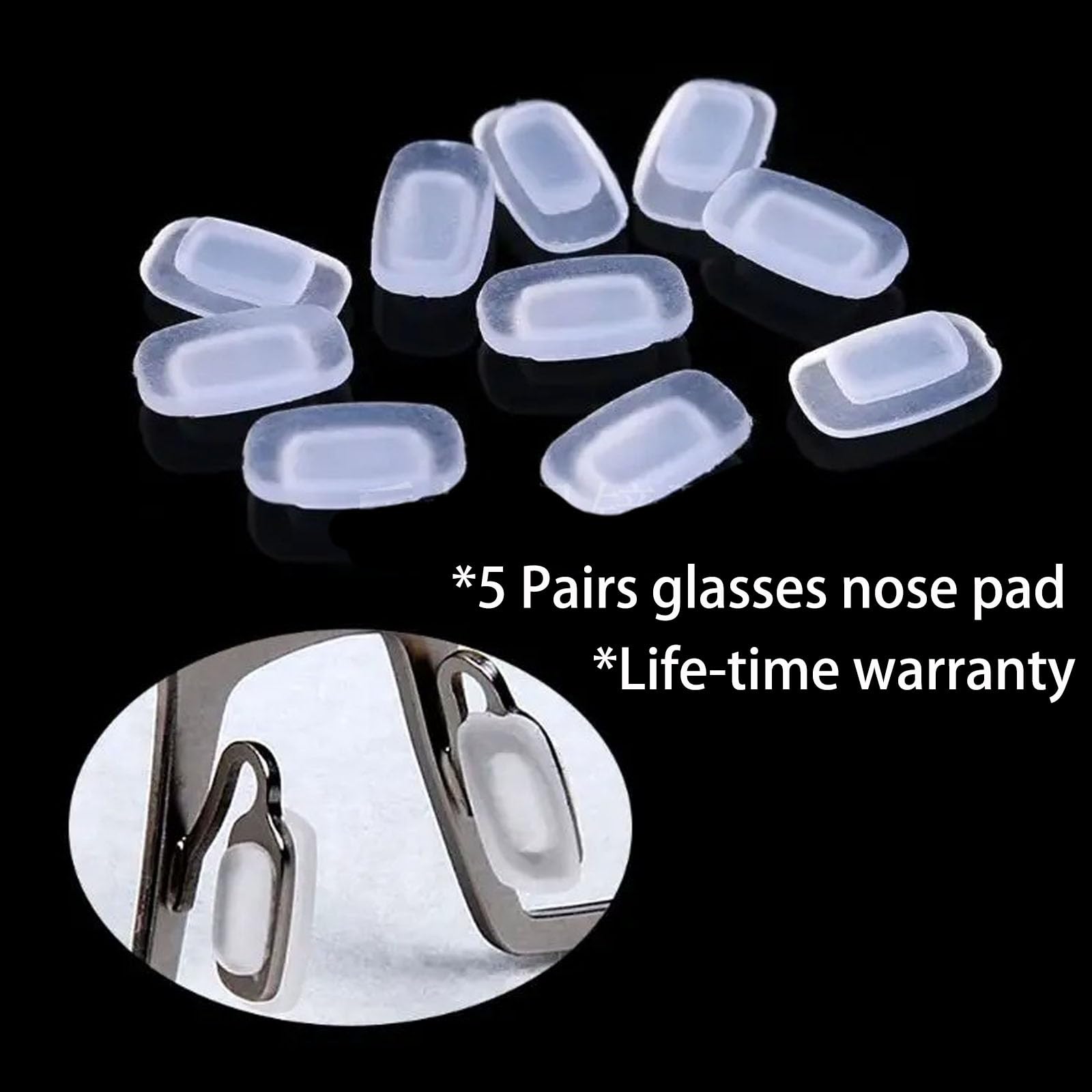 Replacement nose pads for glasses and sunglasses