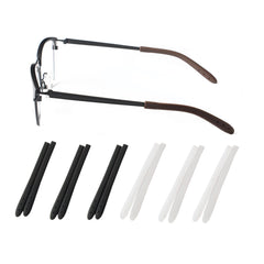 UPIONIC Eyeglass End Tips anti-slip silicone tips – 6 pairs in black and white