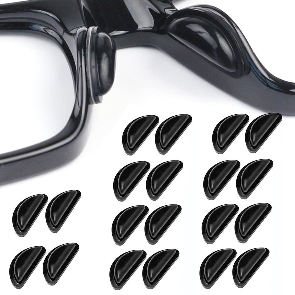 UPIONIC nose pads in black for 3.5mm frames - front view
