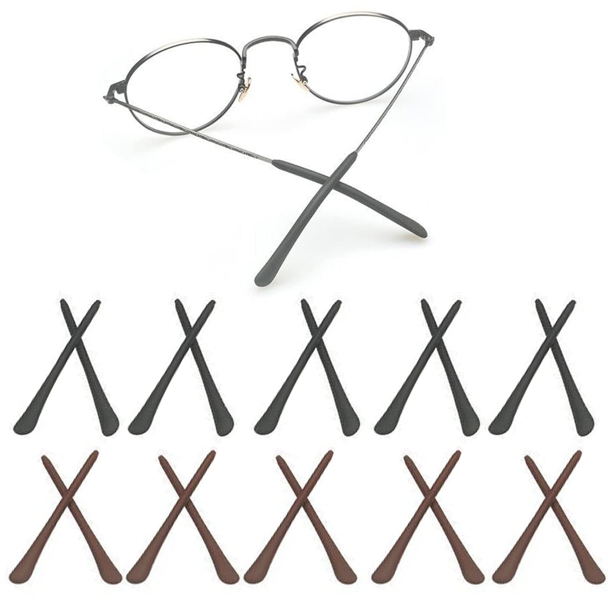 Close-up of UPIONIC anti-slip silicone glasses end tips