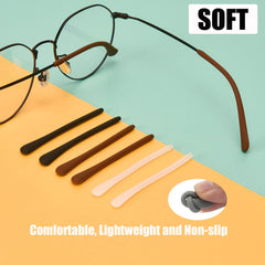 Replacement silicone temple tips for thin metal frames