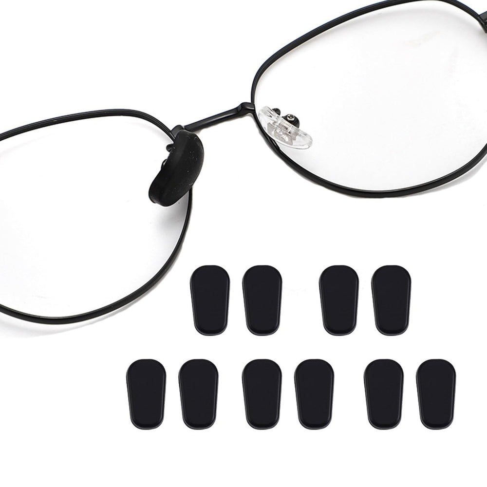UPIONIC 5-pack black silicone glasses nose pad covers on display