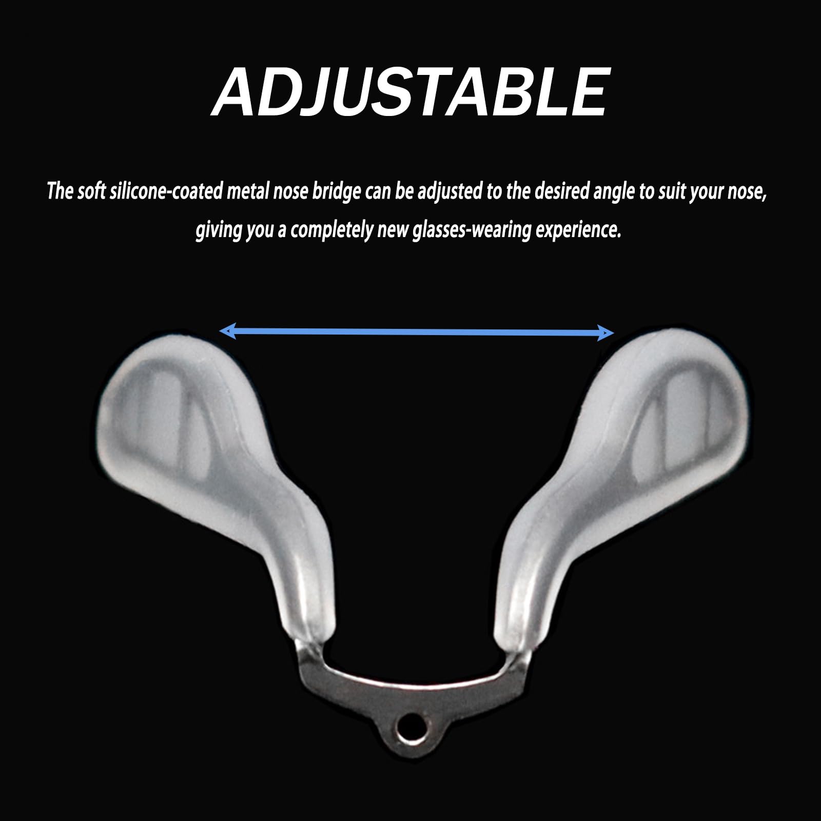 Screw-in nose pad screws included with bridge