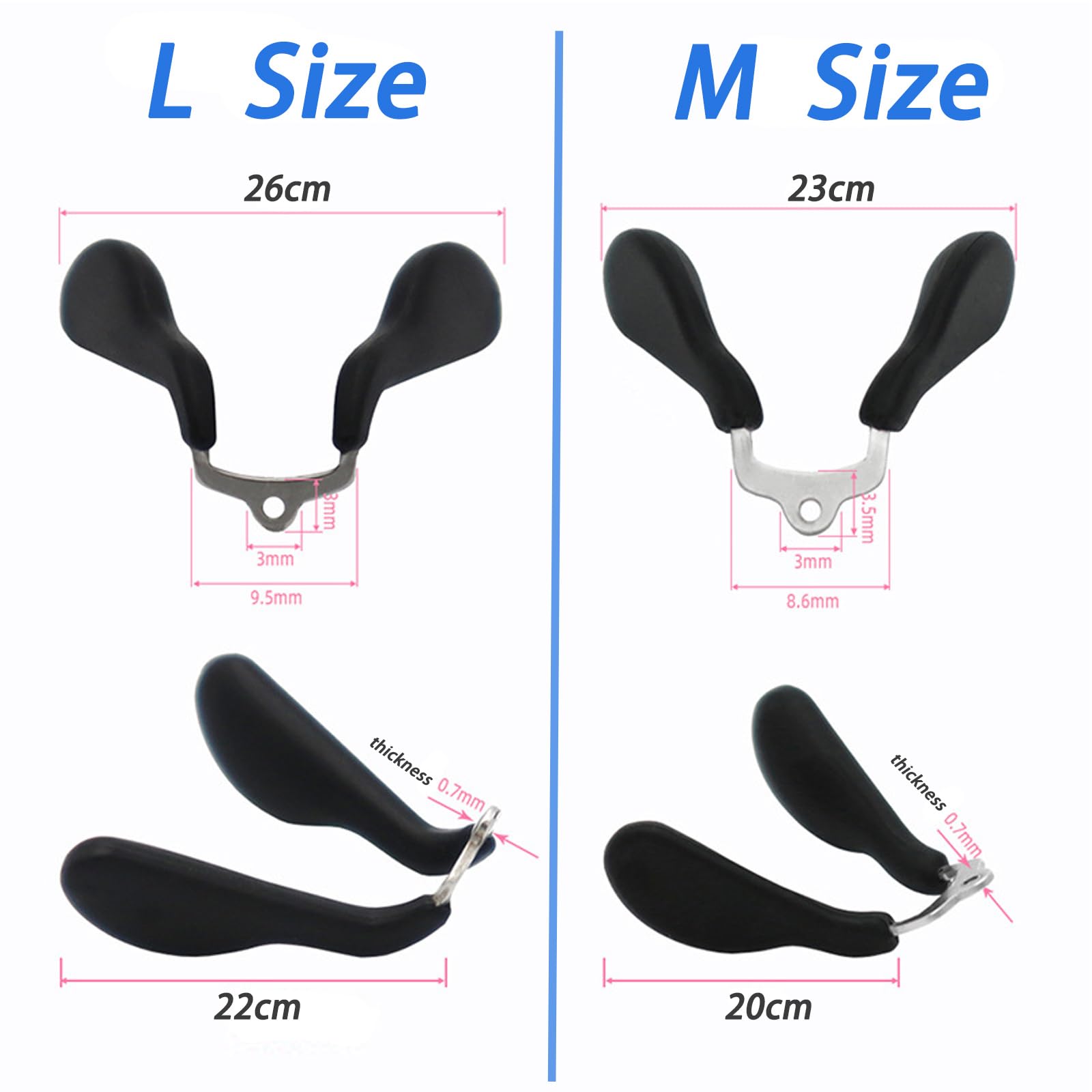 Soft silicone-coated nose bridge for non-slip wear