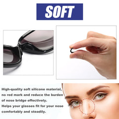 Close-up of soft silicone material of UPIONIC nose pads