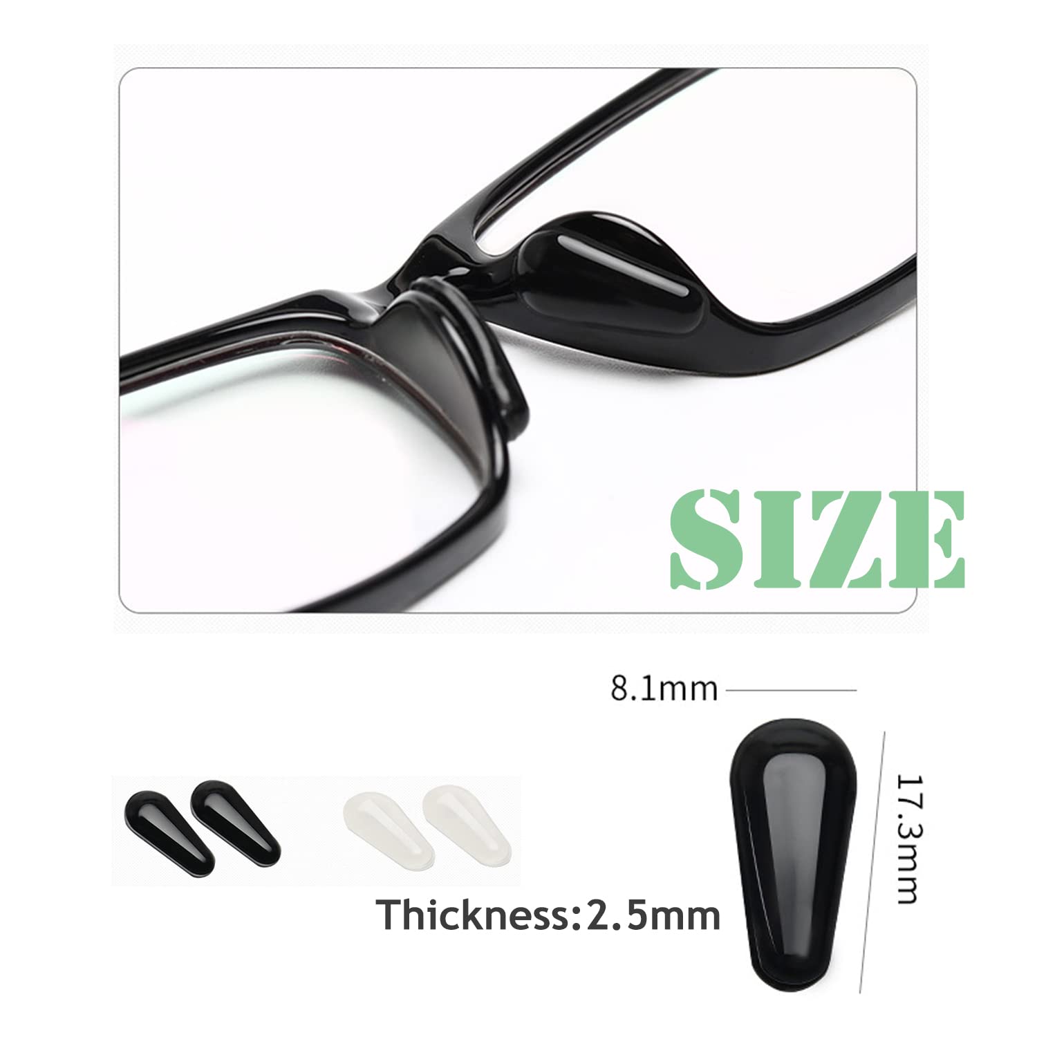Compatible with plastic frames and sunglasses