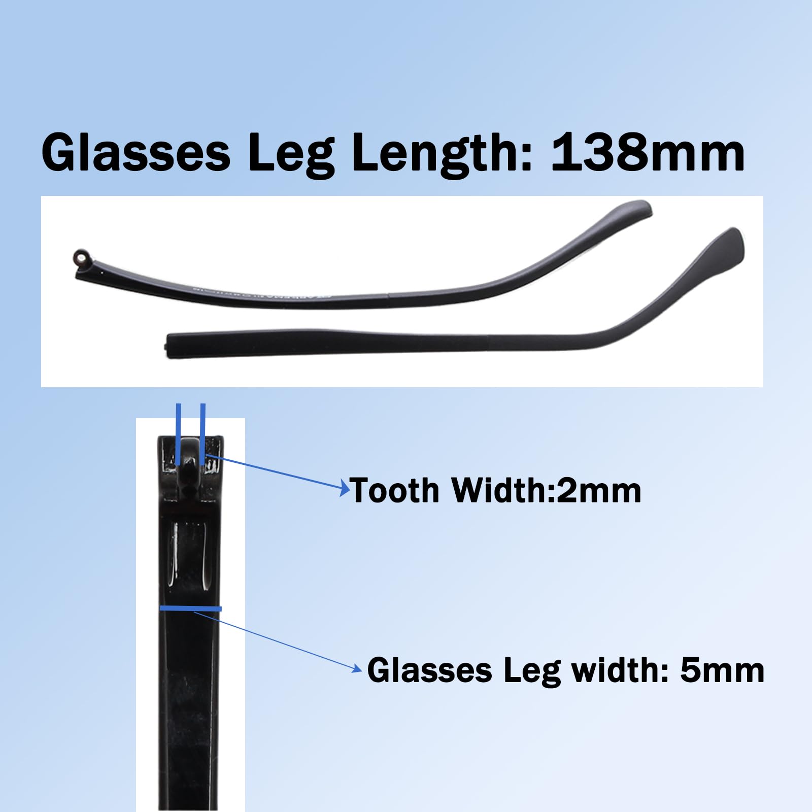 Repair kit with screws and screwdriver for glasses temple replacement