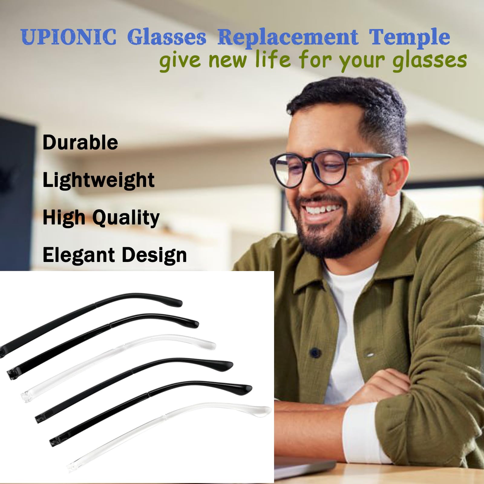 UPIONIC replacement kit including temple arms and screws