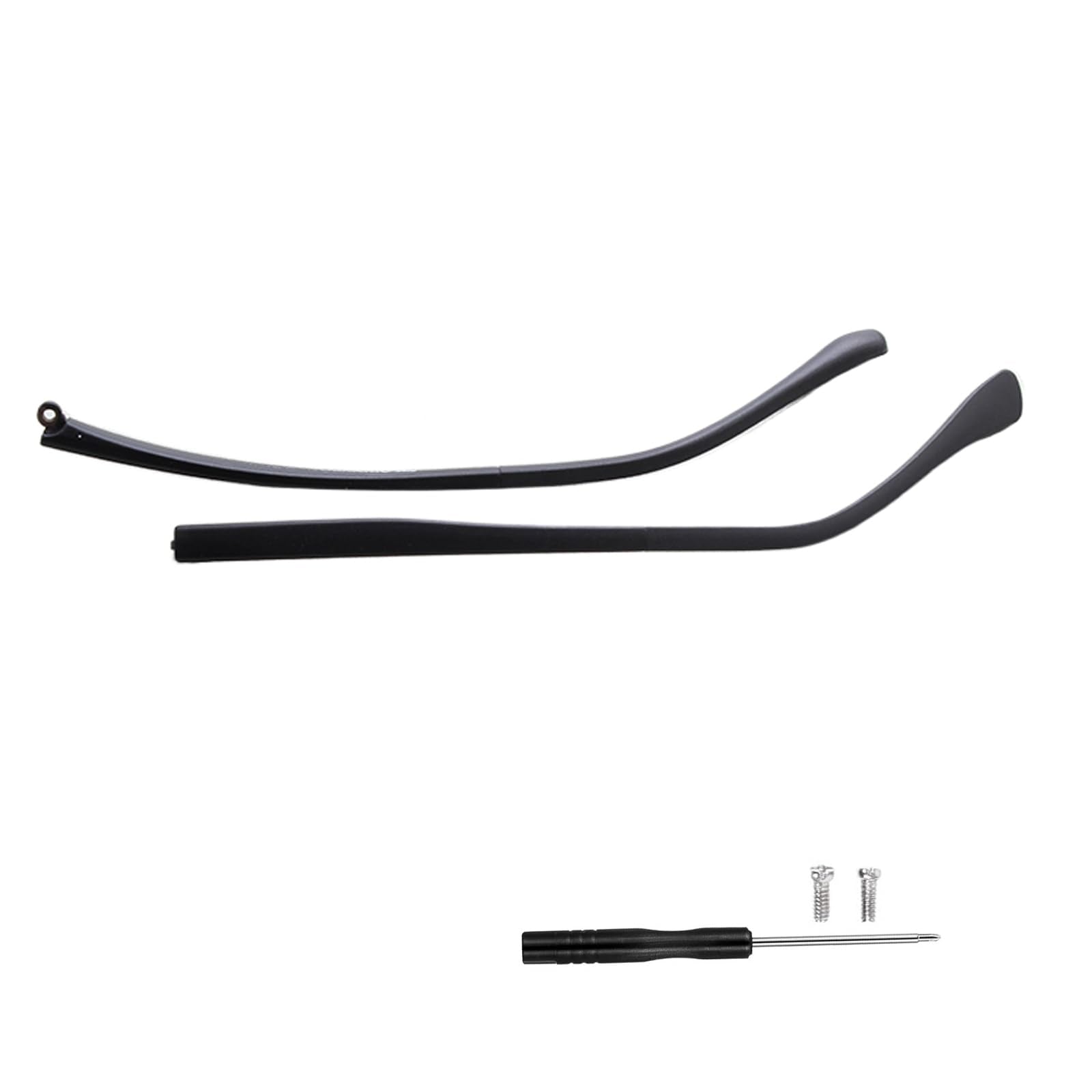 Matte black temple replacement for glasses