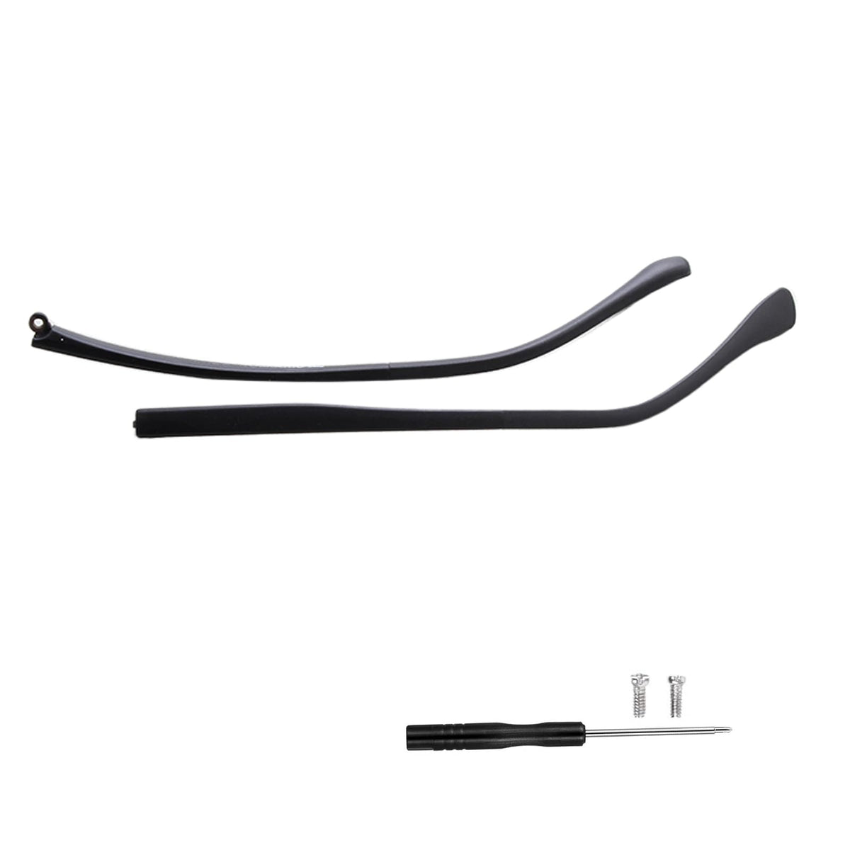 Matte black temple replacement for glasses