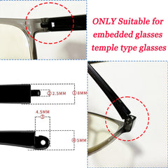 Close-up of TR90 material and hinge design for temple replacement