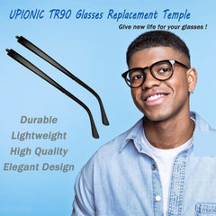 DIY eyewear repair kit contents: replacement temple arms, screws, screwdriver