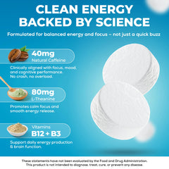 UPLIFE Energy Gum peppermint-flavor close-up highlighting sugar-free, clean-energy option.