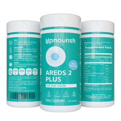 UpNourish AREDS 2+ bottle packshot with 120 softgels