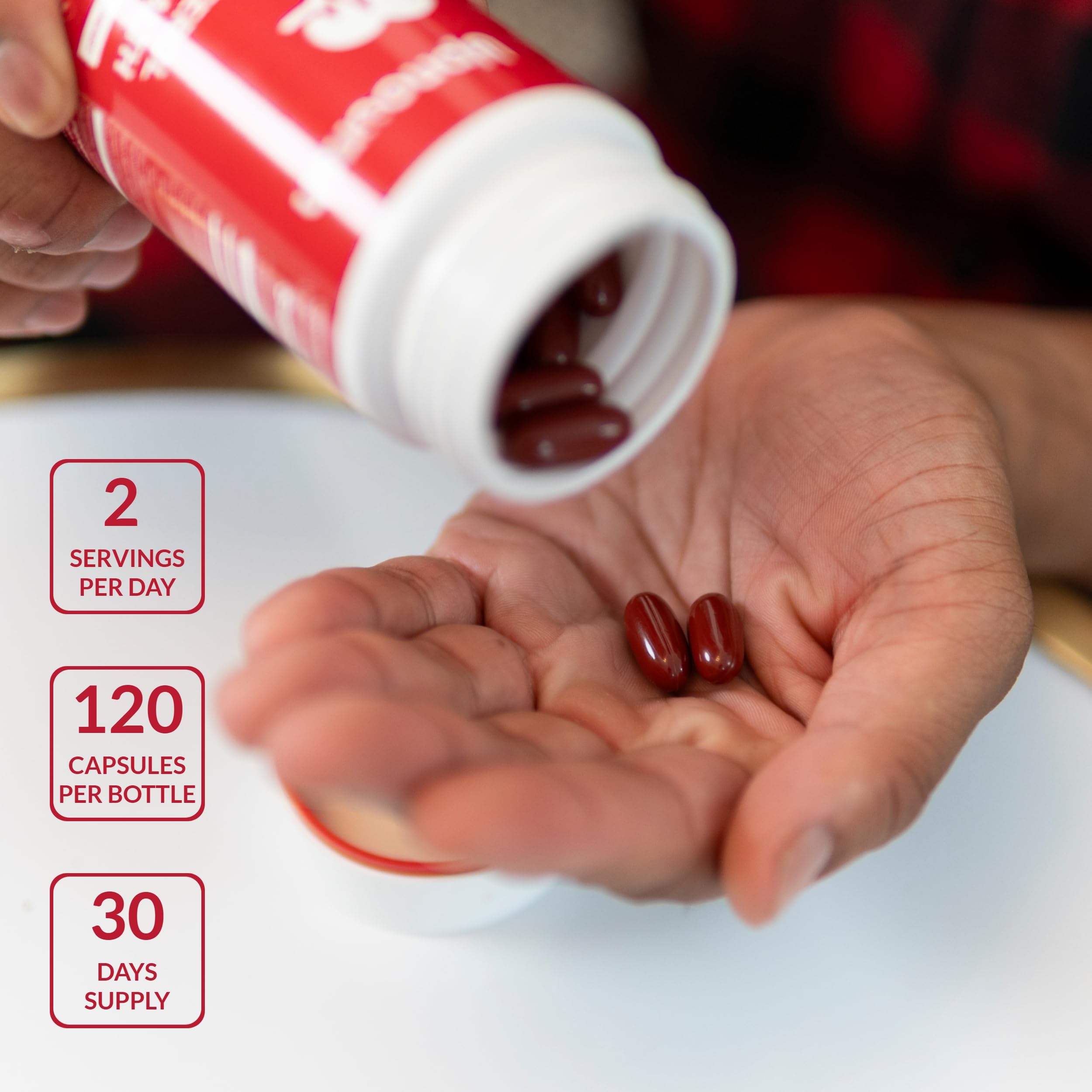 CoQ10 softgel capsule representing Coenzyme Q10.