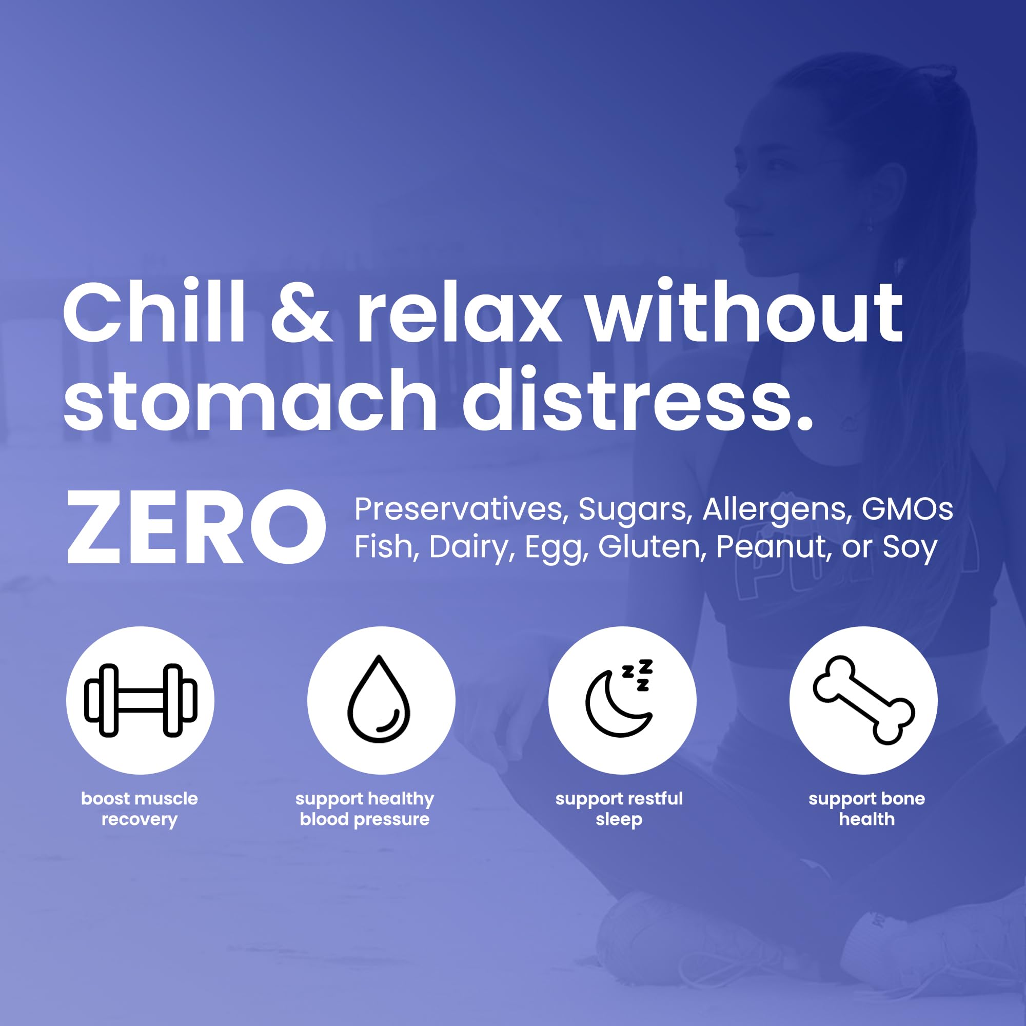 Bottle of UpNourish Magnesium Glycinate chelate capsules